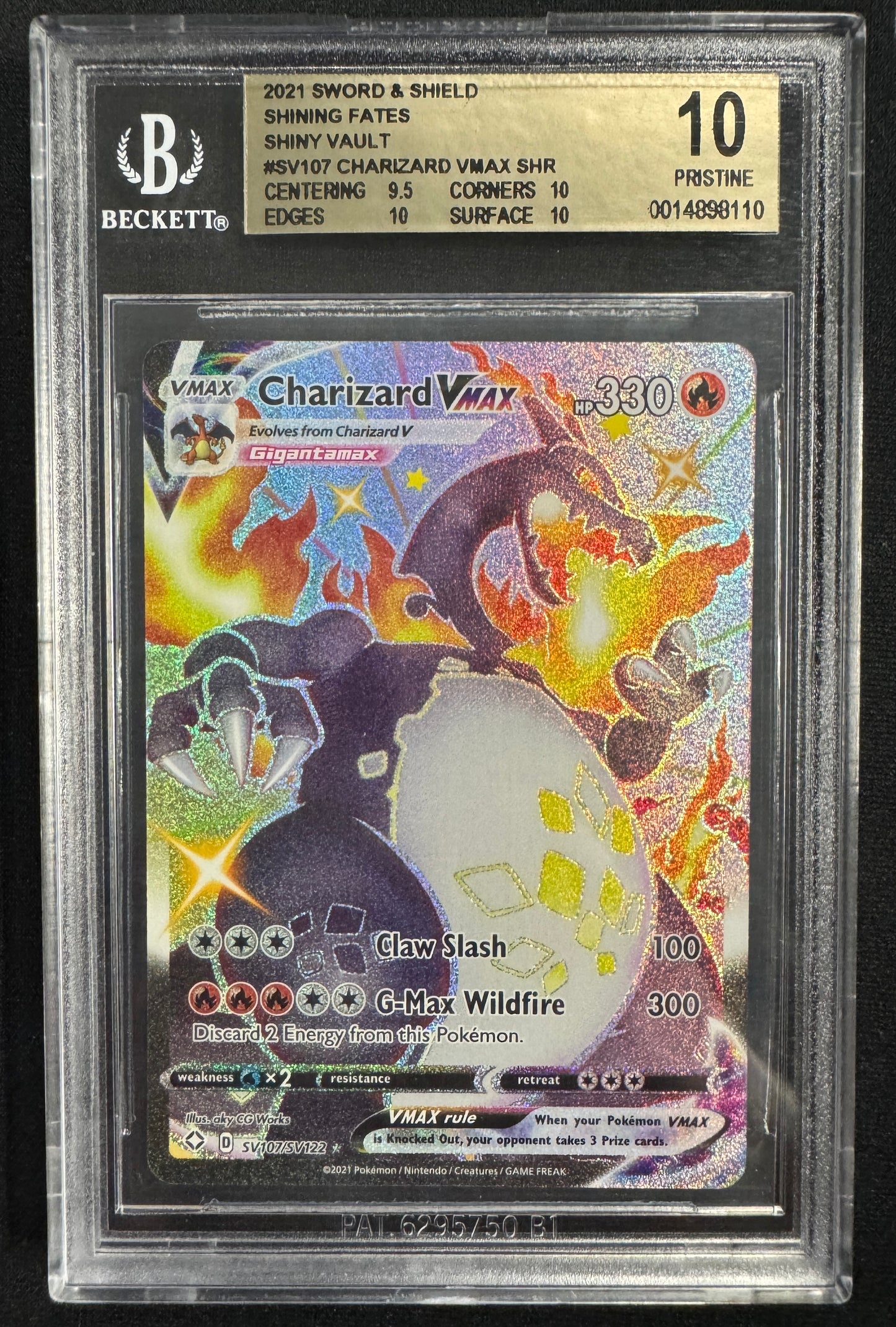 Charizard Vmax SV107 BGS Pristine 10
