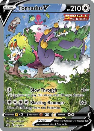 Tornadus V (Alternate Full Art) [185/198] SWSH: Chilling Reign