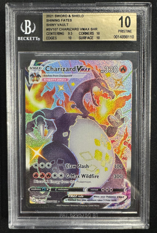 Charizard Vmax SV107 BGS Pristine 10