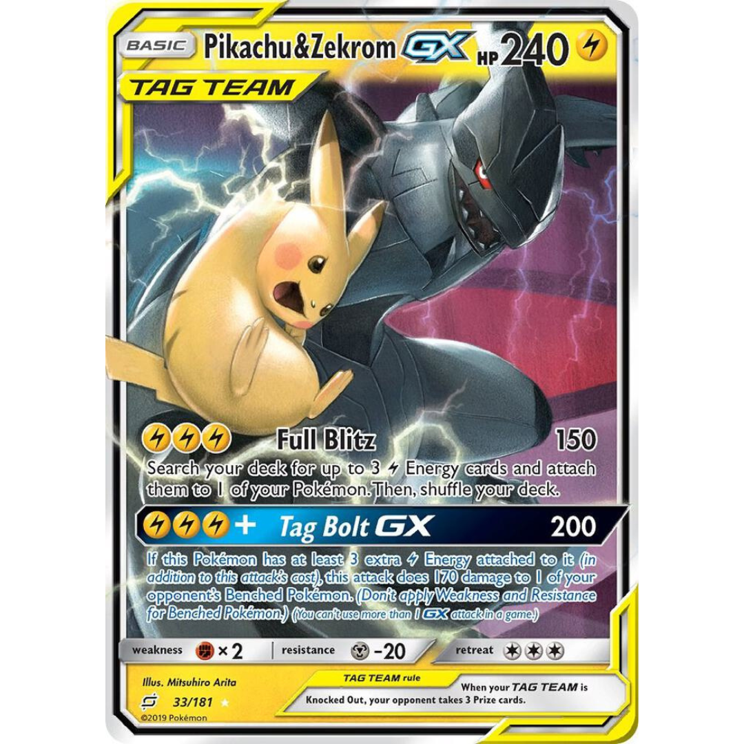 Pikachu and Zekrom GX [33/181] SM: Team up