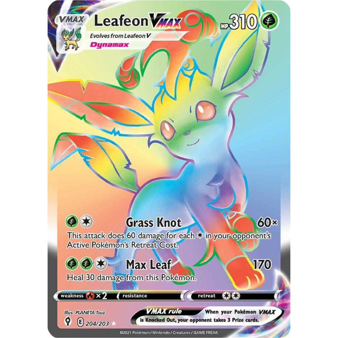 Leafeon VMAX (Secret) [204/203] SWSH: Evolving Skies