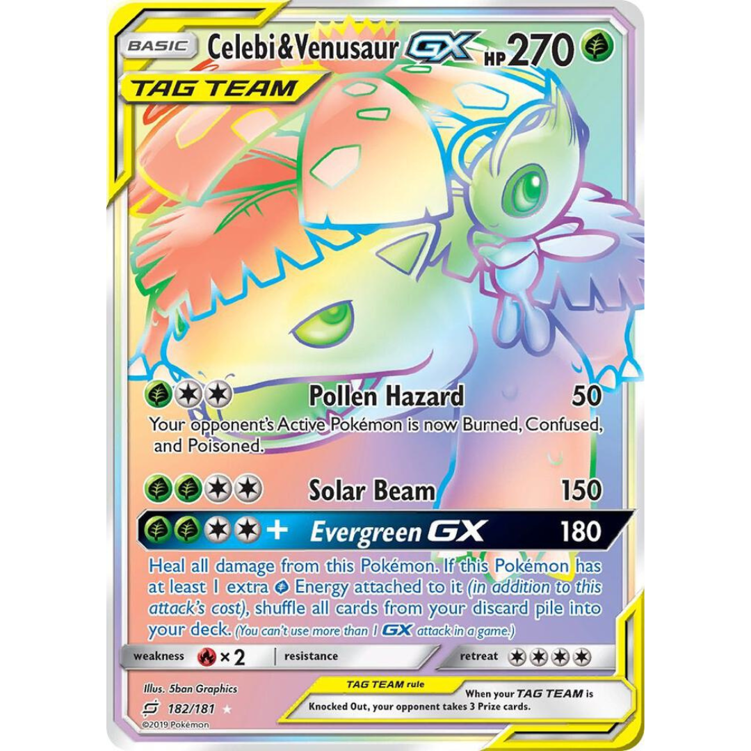 Celebi & Venusaur GX (Secret) [182/181] SM: Team up