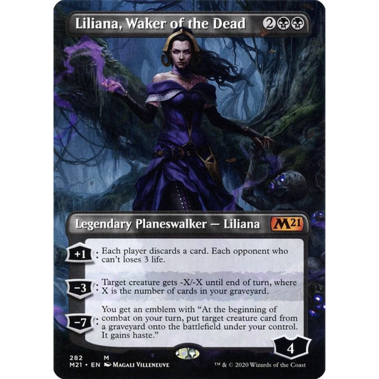 Liliana, Waker of the Dead (Borderless) [282] Core Set 2021