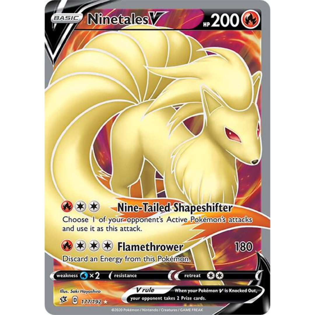 Ninetales V (Full Art) [177/192] SWSH: Rebel Clash