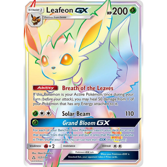 Leafeon GX (Secret Rare) [157/156] SM: Ultra Prism