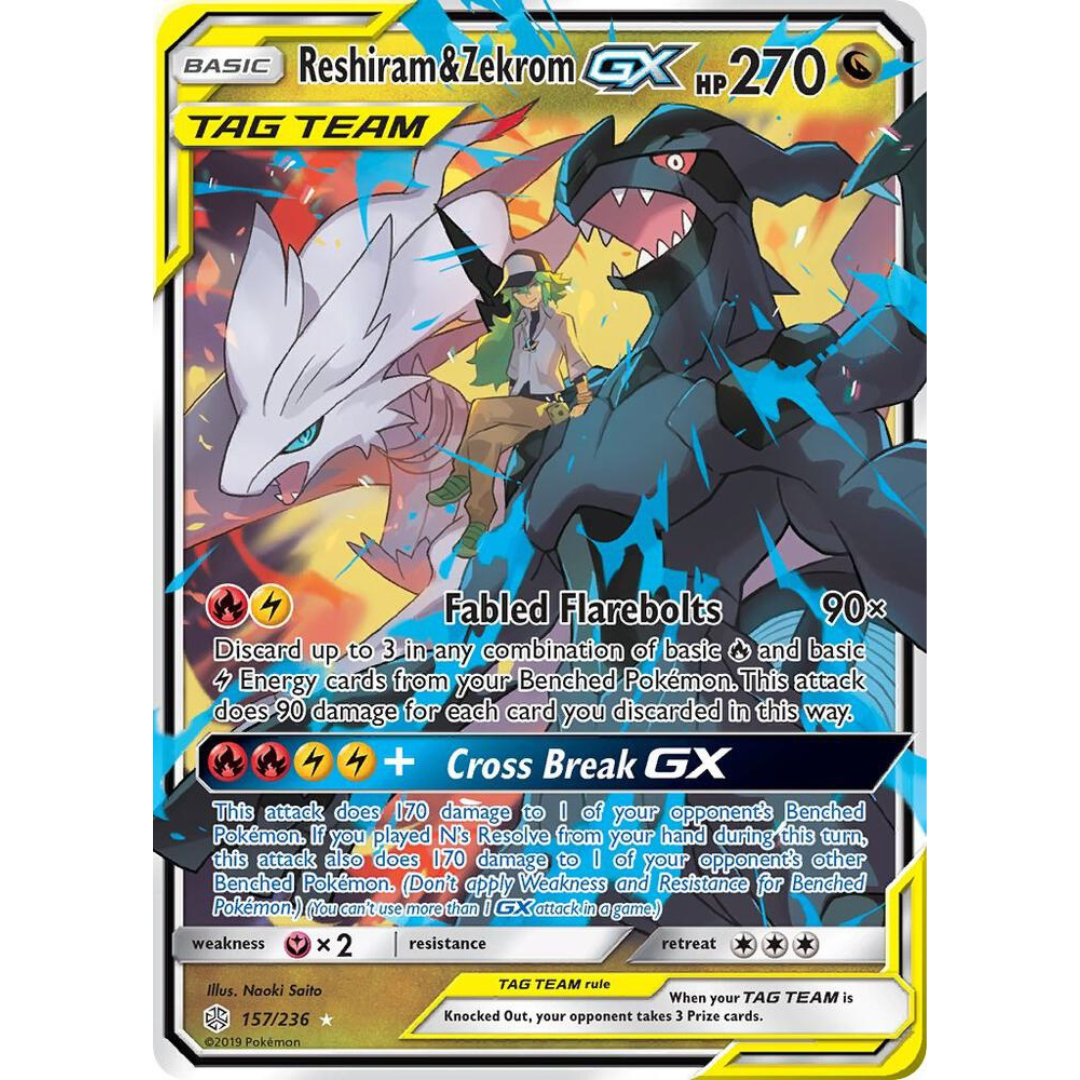 Reshiram & Zekrom GX [157/236] SM: Cosmic Eclipse