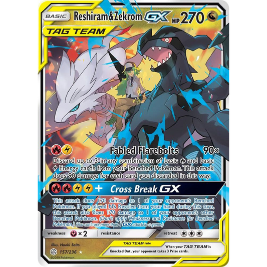 Reshiram & Zekrom GX [157/236] SM: Cosmic Eclipse