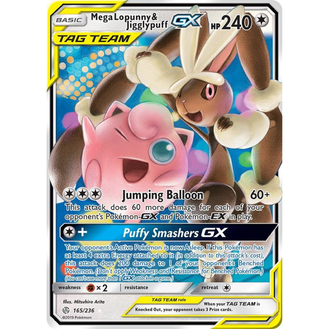 Mega Lopunny & Jigglypuff GX [165/236] SM: Cosmic Eclipse