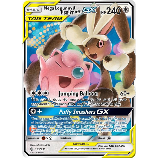 Mega Lopunny & Jigglypuff GX [165/236] SM: Cosmic Eclipse