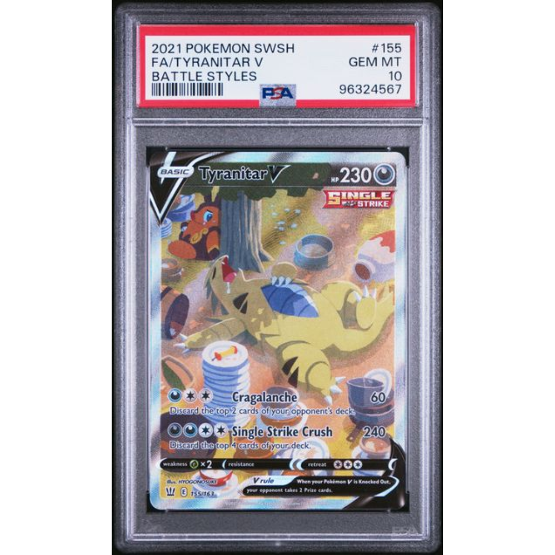 Tyranitar V Alt Art Battle Styles #155 PSA 10