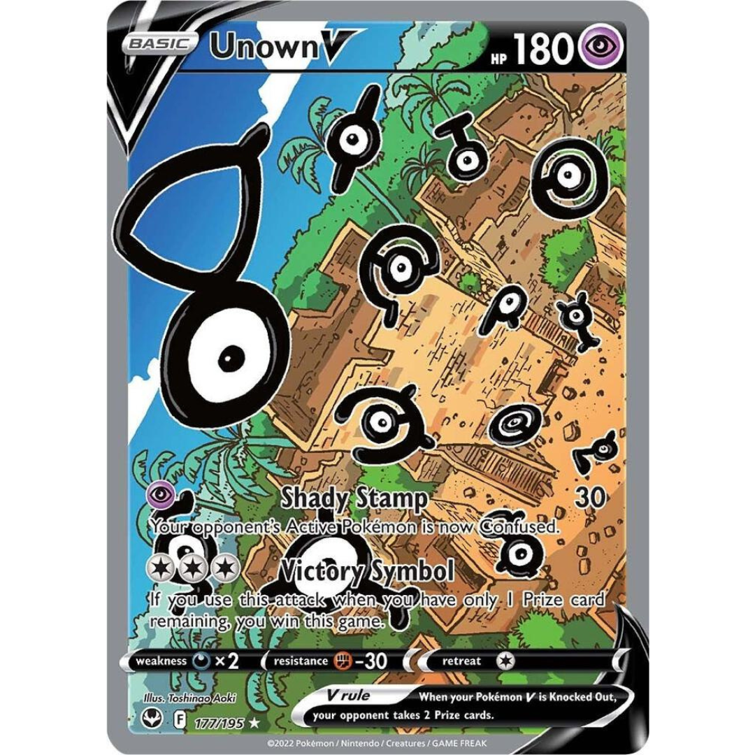 Unown V [177/195] Alt Art SWSH: Silver Tempest