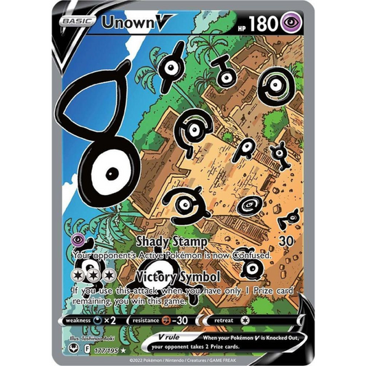 Unown V [177/195] Alt Art SWSH: Silver Tempest