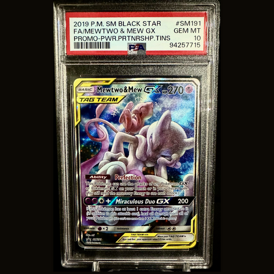 Mewtwo & Mew GX #SM191 PSA 10